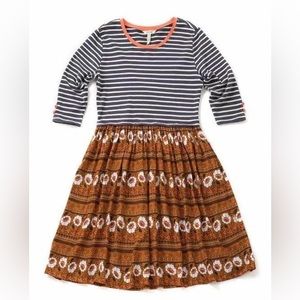 Matilda‎ Jane Striped Floral Winsome Dress Mixed Media Country Western Small